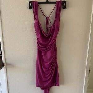 Lucy in the Sky Fuchsia Backless Dress